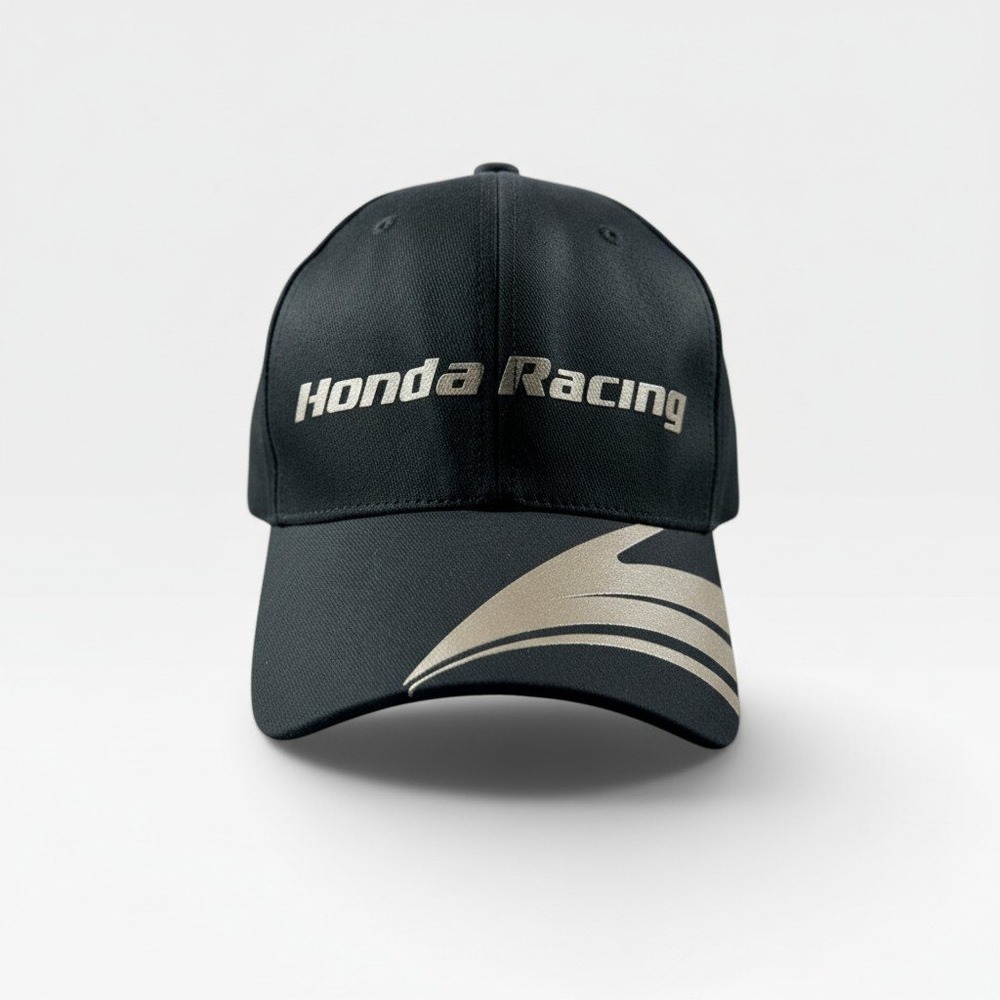 Honda Racing Flexfit Hat Baseball Cap S-M Black Silver Moto Gear New